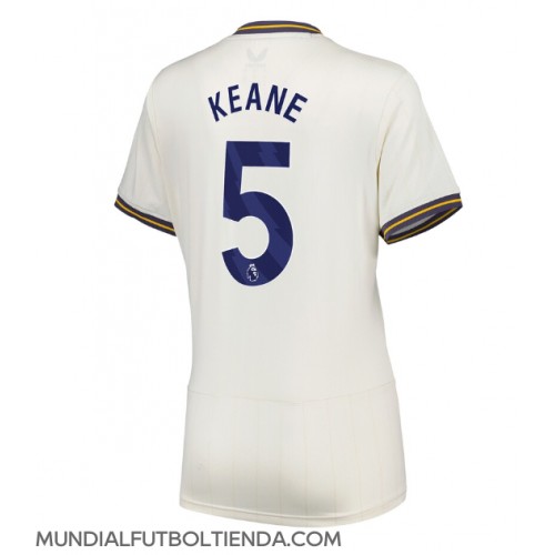 Camiseta Everton Michael Keane #5 Tercera Equipación Replica 2024-25 para mujer mangas cortas